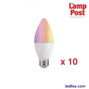 10 x Timeguard WFLE27C 5.5W LED Smart WiFi Candle Lamp Light Bulb RGBW E27