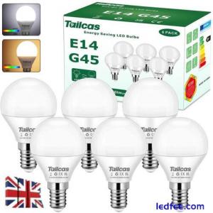 6 Pack LED 5W Bulb E14 SES Cap Golf Ball Bulbs Cool White Warm White Light Lamp 