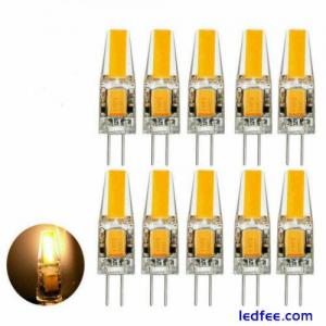 10Pcs G4 LED Bulbs 6W Bulbs Warm White Dimmable COB Pin Base AC/DC 12V