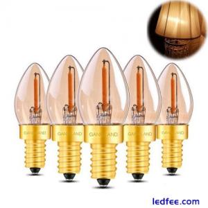 0.5W LED Lamp Led Bulb E12 C7 LED Filament Light Chandelier transparent Edison