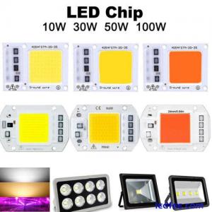 LED Chip 10W 30W 50W 100W Driverless Full Spectrum Smart IC DIY Bulb FloodLight