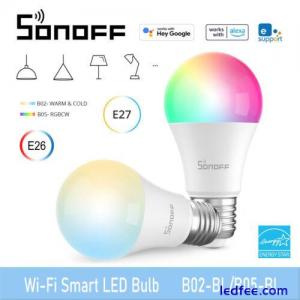 SONOFF 9W LED WIFI Smart Light Bulb Dimmable Lamp For Alexa Google Home E27/E26