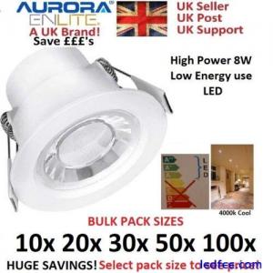 LED Downlight 8W Cool White 4000 Aurora Enlite Spryte 240v Recessed Ceiling Spot