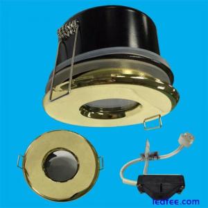Brass Recessed IP65 LED Shower Bathroom Light MR16 Ceiling Spot Downlight Lamp