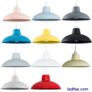 Ceiling Light Shade Lampshade Easy Fit Pendant Metal Domed Kitchen Living Room