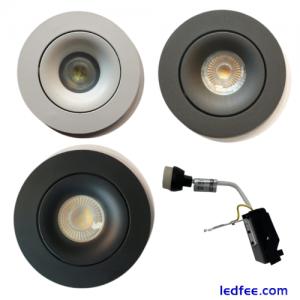 4x Recessed Ceiling Lights Large GU10 LED Tiltable Downlight Dimmable Spotlights