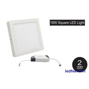 18W LED SURFACE MOUNT Ceiling Panel Light Cool White 6500K Square Down Light UK