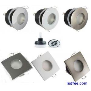 4x LED Recessed Ceiling Downlights Round/Square Bathroom Waterproof Spotlights