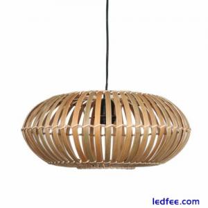 Natural Bamboo Wicker Ceiling Light Shade Pendant Lampshade Easy Fit Scandi Boho