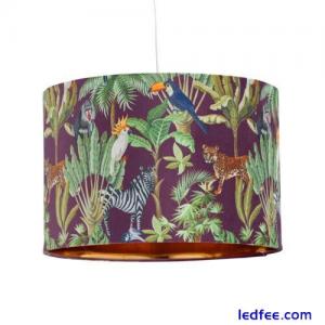 Safari Jungle Velvet 30cm Easy Fit Ceiling Lightshade Table Lamp Pendant Shade