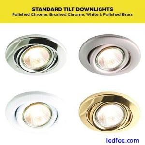 6 x Tilted or fixed LED downlight 240v recessed ceiling mounted spotlights. 