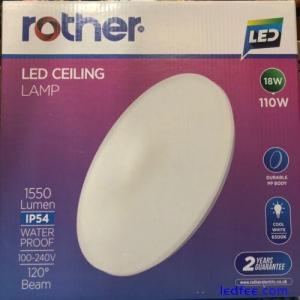 ROTHER 18W LED CEILING DOWN LIGHT ROUND PANEL WALL BATHROOM LAMP COOL WHITE NEW