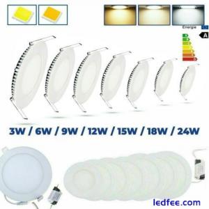 UK Ultra Slim Recessed LED Flat Panel Ceiling Spot Lights Downlights Spotlights.