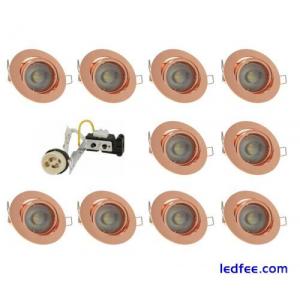 10x LED Recessed Ceiling Downlights GU10 Tilt Angle Adjust Round IP20 Spotlights