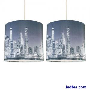 Set of 2 New York Skyline 20cm...