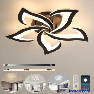 41W LED Ceiling Light Dimmable Modern Flower Chandelier APP Remote Bedroom 60cm