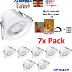 7x Pack Downlight LED 8W Dimma...