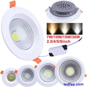 10W/15W/30W LED COB Downlight Ceiling Lamp Home Natural Warm White Spotlights