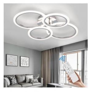 Vloitgol Modern LED Ceiling Light Fixture, 4 Rings Dimmable Flush Mount Ceiling