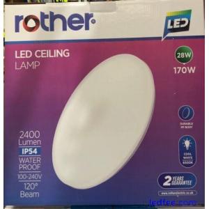 ROTHER 28W LED CEILING DOWN LIGHT ROUND PANEL WALL BATHROOM LAMP COOL WHITE NEW