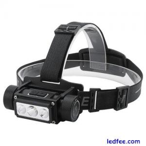 3 LED Head Torch Headlamp 6 Modes USB Rechargeable Headlight Lamp Light Camping
