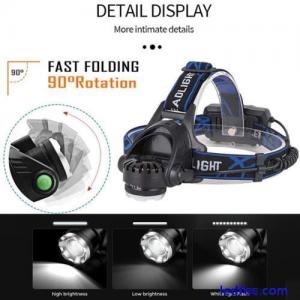 990000LM LED Headlamp Rechargeable Headlight Head Torch Focus-Light P1E1