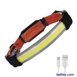 COB LED Headlamp Headlight Torch Flashlight Work Light Bar Head Band Lamp UK