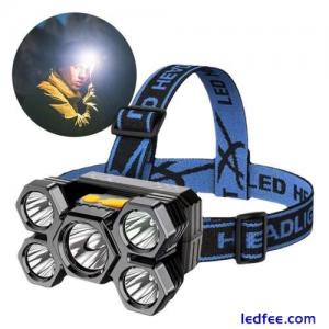 Super Bright LED Head Torch Lamp Headlamp Rechargeable USB Headtorch Y2V9 N3I6