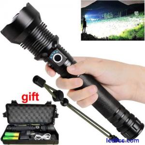 Tactical Flashlight Torch Super Bright Camping LED Zoomable Torch Rechargeable