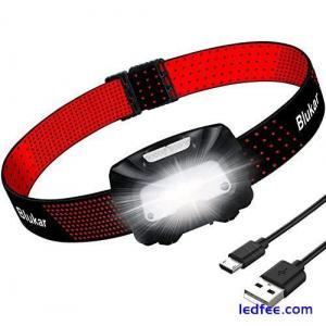Head Torch Rechargeable, 2000L Super Bright LED Headlamp Headlight with