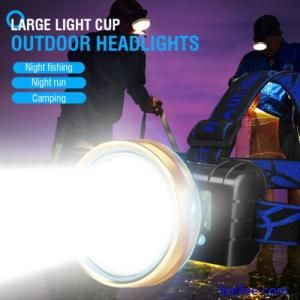 Super Bright LED Headlamp Rechargeable Headlight Head Torch Large Light Cup Lamp