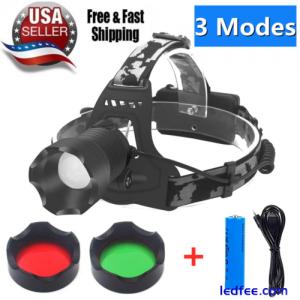 50000LM LED Rechargeable Waterproof HeadLamp Torch Head Light Flashlight Charger