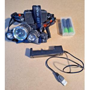 LED Headlight Headlamp with Rechargeable Batteries