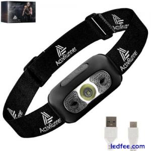 ActivRunner USB Rechargeable Head Torch - ideal for Running, Hiking, Camping