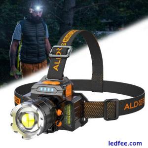 New Super Bright USB Rechargeable Headlamp Waterproof LED Head Torch Headlight