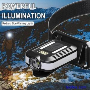 Super1x Bright Head Torch Headlight LED COB USB Rechargeable Headlamp Waterproof