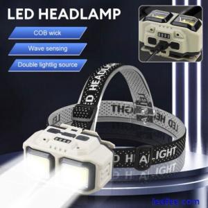 Sensor Head Torch LED Headlight Fishing Camping Headlamp USB Rechargeable IPX4