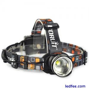 Zoom Headlamp Camping LED Headlight Head Torch Lamp Flashing Light Waterproof