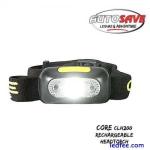 CORE Lighting CLH200 LED Rechargeable Head Torch With Sensor Powerful Light NEW
