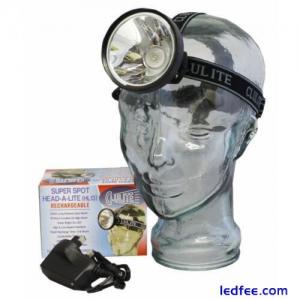 Clulite HL13 250m LED Wide &amp; Spot Rechargeable Headlamp Dog Walking Security etc