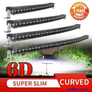 Slim 20 26 32 38 44 50 Curved LED Light Bar Combo For ATV Offroad Truck SUV 4WD