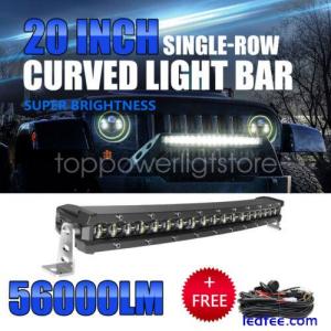 Ultra Slim 20inch Curved Driving LED Light Bar Spot Flood 4WD 4X4 Truck Offroad