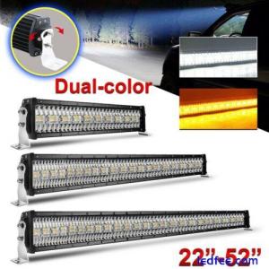 12D 22&quot; 32&quot; 42&quot; 50&quot; Strobe Offroad LED Light Bar 3-Row Combo Beam Roof Work SUV