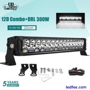 10/14/22/32/42/52&quot; Led Light Bar Combo DRL For 4x4 Offroad ATV Truck Work Light