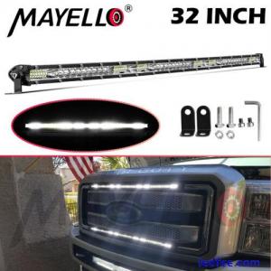 32inch Slim LED Light Bar Single Row Spot Flood Combo Work Truck SUV ATV 4WD 30&quot;