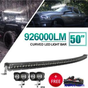 50&quot;INCH Led Light Bar Spot Flood Combo Offroad Driving 4X4 Truck ATV + pods+Wire