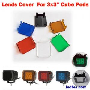 Protective Lens Cover For 3x3&quot; Square LED Cube Pods Off-ROAD Led WORK LIGHT BAR
