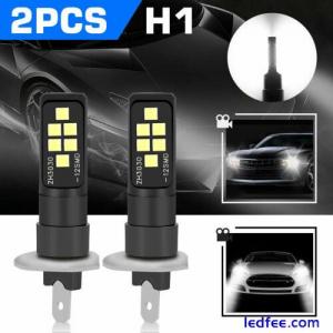 2x H1 Super White 6000K LED Headlight Fog Driving Bulbs Kit High Low Beam Lamps