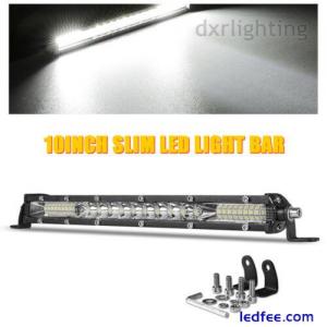 10inch Slim LED Work Light Bar Combo Spot Flood Driving Offroad Truck ATV SUV