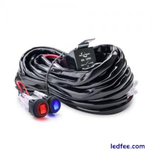12V LED Light Bar Wiring Harness Kit Fuse Relay ON/OFF Waterproof Switch -2 Lead